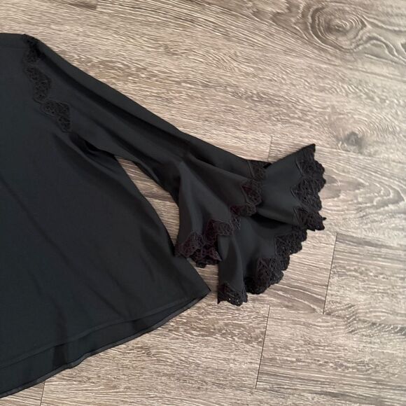 Jonathan Simkhai Ruffle Bell Sleeve Blouse - Picture 4 of 9